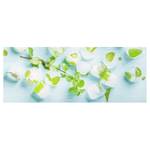 Glasbild Eiswürfel mit Minzblättern Grün - 125 x 50 x 0,4 cm - 125 x 50 cm