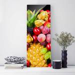 Glazen afbeelding Fruit Bokeh meerdere kleuren - 50 x 125 x 0,4 cm