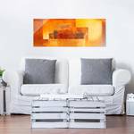 Quadro di vetro Estate astratta I Arancione - 125 x 50 x 0,4 cm - 125 x 50 cm