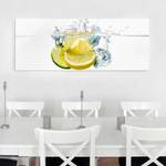 Tableau en verre Citrons Blanc - 125 x 50 x 0,4 cm