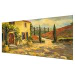 Quadro di vetro Paesaggio italiano Giallo - 80 x 30 x 0,4 cm - 80 x 30 cm