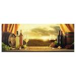 Glasbild Wein mit Ausblick Gelb - 80 x 30 x 0,4 cm - 80 x 30 cm