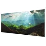 Glazen afbeelding Heavenly Ground groen - 125 x 50 x 0,4 cm