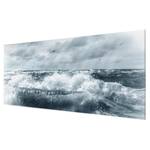 Quadro di vetro Mare mosso Blu - 125 x 50 x 0,4 cm - 125 x 50 cm