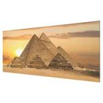 Glazen afbeelding Dream of Egypt goudkleurig - 125 x 50 x 0,4 cm - 125 x 50 cm