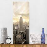 Glasbild Manhattan Dawn Beige - 125 x 50 x 0,4 cm - 125 x 50 cm
