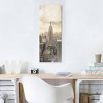 Glasbild Manhattan Dawn Beige - 80 x 30 x 0,4 cm - 80 x 30 cm