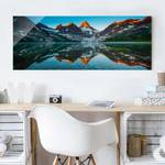 Glasbild Berglandschaft Magog Lake am