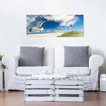 Glasbild Dune Breeze Blau - 125 x 50 x 0,4 cm