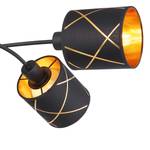 Plafondlamp Bemmo V Zwart - Goud - Metaal - Plastic - Textiel - 79 x 23 x 40 cm