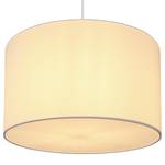 Hanglamp Theresa Zilver - Wit - Metaal - Plastic - Textiel - Hoogte: 140 cm