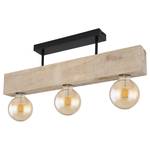 Plafondlamp Adalie I Bruin - Metaal - Massief hout - 60 x 19 x 6 cm