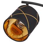 Plafondlamp Bemmo I Zwart - Goud - Metaal - Plastic - Textiel - 36 x 18 x 13 cm