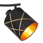 Plafondlamp Bemmo I Zwart - Goud - Metaal - Plastic - Textiel - 36 x 18 x 13 cm