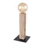 Tafellamp Adalie II Bruin - Metaal - Massief hout - 15 x 30 x 15 cm