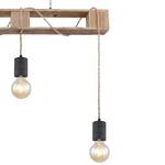 Hanglamp Joelle IV Zwart - Bruin - Metaal - Massief hout - 83 x 120 x 10 cm