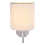 Wandlamp Ava Beige - Zilver - Metaal - Textiel - 15 x 26 x 19 cm