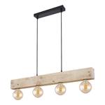 Hanglamp Adalie I Bruin - Metaal - Massief hout - 80 x 120 x 6 cm