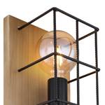 Wandlamp Merril I Zwart - Bruin - Metaal - Massief hout - 18 x 43 x 17 cm