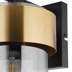 Wandlamp Milley Zwart - Goud - Glas - Metaal - 18 x 22 x 24 cm