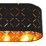 Plafondlamp Clarke IV Zwart - Goud - Metaal - Textiel - 60 x 21 x 20 cm