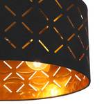 Plafondlamp Clarke VI Zwart - Goud - Metaal - Textiel - 40 x 21 x 30 cm