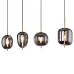 Suspension Blacky III Verre / Fer - 4 ampoules