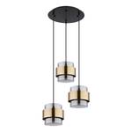 Hanglamp Milley I Zwart - Goud - Glas - Metaal - Hoogte: 120 cm