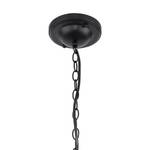 Hanglamp Nole I Zwart - Bruin - Glas - Metaal - Massief hout - Hoogte: 120 cm