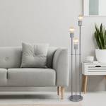 Staande lamp Freddy Grijs - Zilver - Metaal - Hoogte: 143 cm