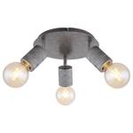 Plafondlamp Freddy II Grijs - Zilver - Metaal - Hoogte: 16 cm