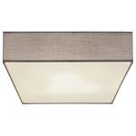 Plafondlamp Sanna II Grijs - Wit - Metaal - Plastic - Textiel - 40 x 10 x 40 cm