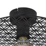 Plafondlamp Sagana I Zwart - Metaal - Hoogte: 9 cm