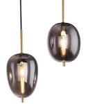 Hanglamp Blacky I Grijs - Glas - Metaal - Massief hout - 100 x 140 x 19 cm