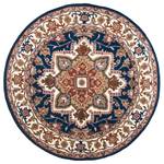 Wollen vloerkleed Royal Heriz II scheerwol - Blauw - Diameter: 150 cm