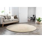 Tapis en laine Royal Berber Uni rond Laine vierge - Beige - 150 x 150 cm