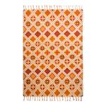 Tapis en laine Marmoucha I Laine vierge - Terre cuite - Terre cuite - 90 x 160 cm