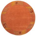 Tapis en laine Royal Ganges rond Laine / Viscose - Terre cuite - 150 x 150 cm