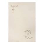 Tapis en laine Hadj II Laine vierge - Blanc - 70 x 140 cm