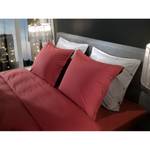 Parure de lit Percale Percale de coton - Rouge foncé - 200 x 200/220 cm + 2 oreillers 70 x 60 cm