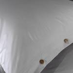 Parure de lit Percale Percale de coton - Gris foncé - 200 x 200/220 cm + 2 oreillers 70 x 60 cm