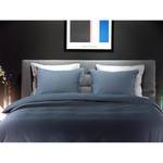 Parure de lit Percale Percale de coton - Bleu foncé - 240 x 200/220 cm + 2 oreillers 70 x 60 cm