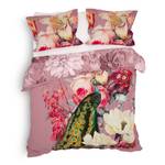 Parure de lit réversible Fonda Coton - Rose - 260 x 220 cm + 2 oreillers 60 x 70 cm