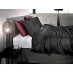 Bettwäsche Satinado Baumwolle Satin - Schwarz - 240 x 200/220 cm + 2 Kissen 70 x 60 cm