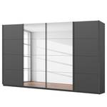 Schwebetürenschrank SKØP pure reflect Graphit - 360 x 236 cm - 4 Türen