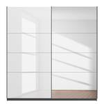 Schwebetürenschrank SKØP gloss reflect Graphit / Hochglanz Weiß - 225 x 236 cm - 2 Türen