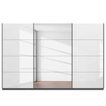 Zweefdeurkast SKØP gloss reflect Grafietkleurig/hoogglans wit - 315 x 236 cm - 3 deuren