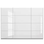 Schwebetürenschrank SKØP pure gloss Hochglanz Weiß / Seidengrau - 270 x 236 cm - 3 Türen