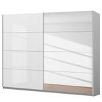 Schwebetürenschrank SKØP gloss reflect Hochglanz Weiß / Seidengrau - 270 x 236 cm - 2 Türen