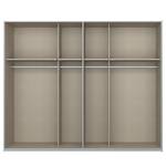 Schwebetürenschrank SKØP gloss reflect Hochglanz Weiß / Seidengrau - 270 x 236 cm - 2 Türen